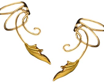 Delicate Leaf Curly Wave Ear Cuff earrings
