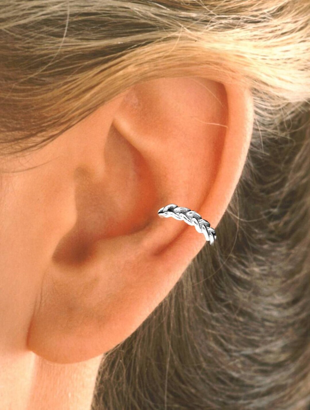 Ear Cuff Braid Design Sterling Silver or Gold Vermeil 21-sm-ea - Etsy