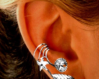 Ear Charms® Multi Sea Shell Long Ear Cuff non-pierced earrings