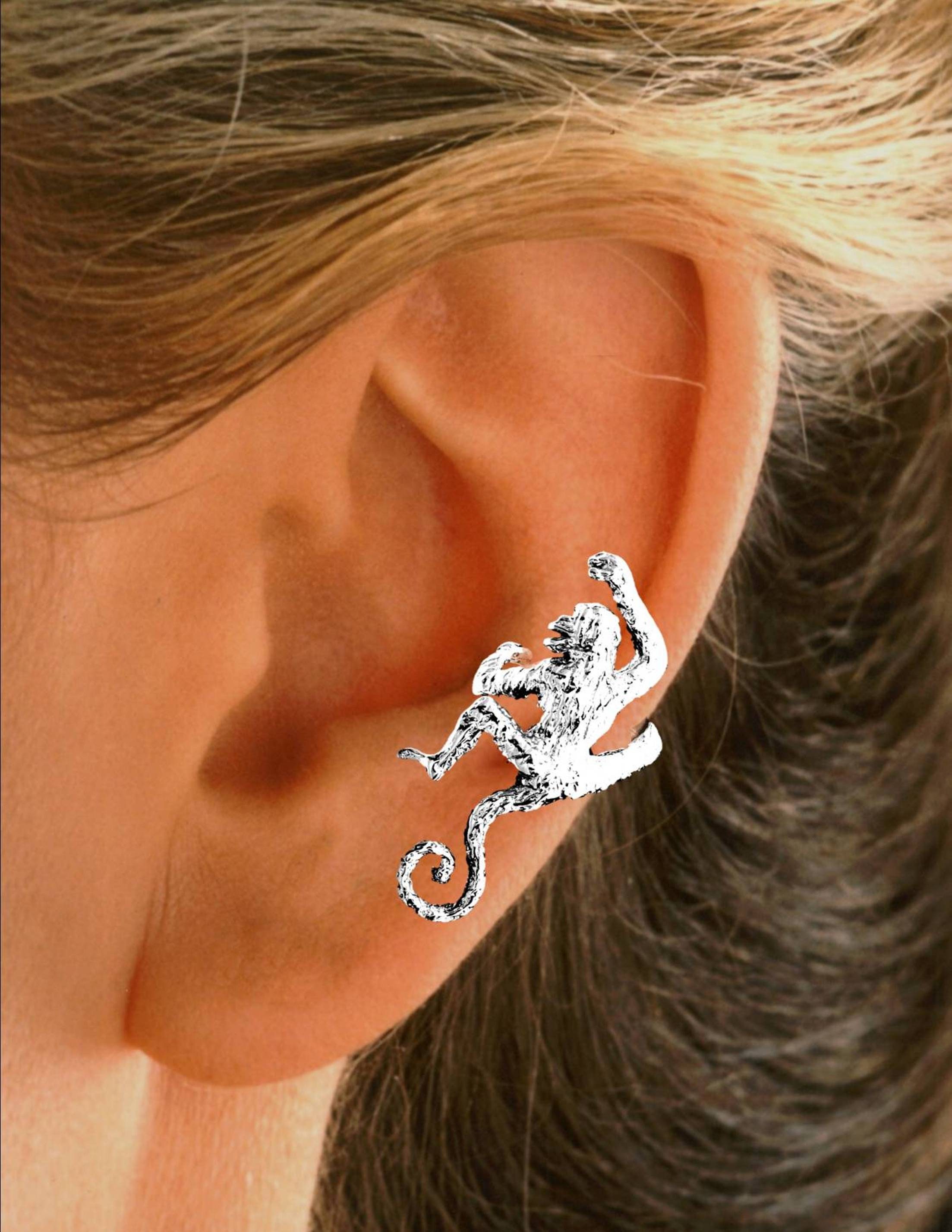Ear Charms Fun'ky Monkey Ear Cuff Non-pierced Cartilage Wrap