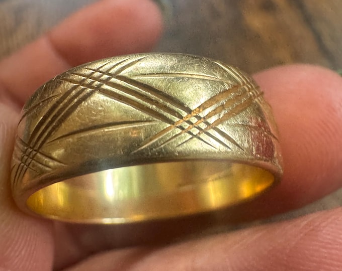 Featured listing image: Tribal Gold Legacy – Vintage ArtCarved Men’s Ring in Solid 14K
