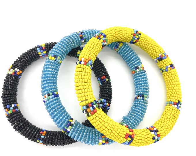 Set of 3 XL Maasai tribe