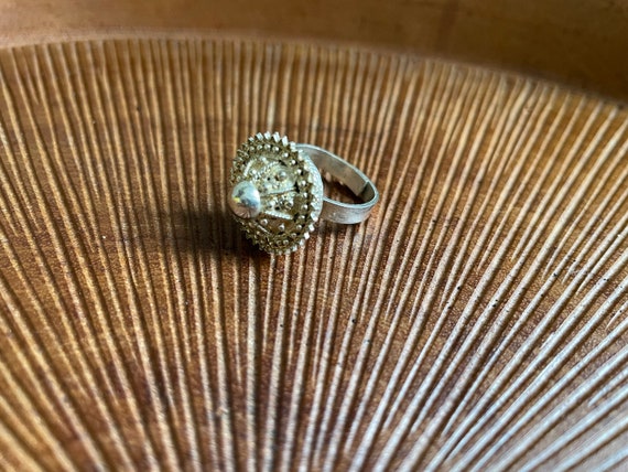 Vintage habesha silver Gasha filigree ring