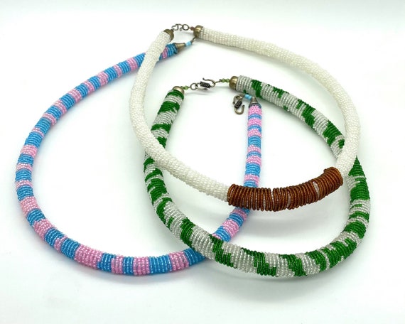 Handmade Kenyan beaded collars