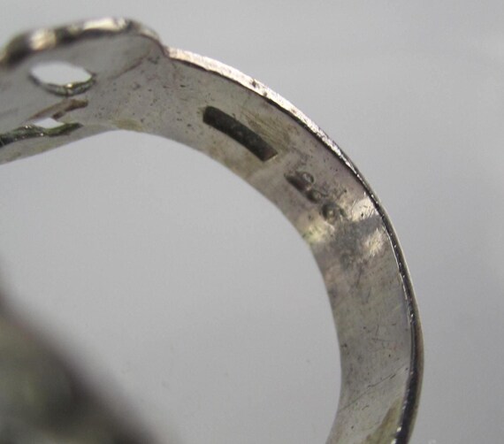 Sterling Silver Ring Leaf Design Wrap Bypass Band… - image 8