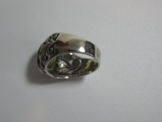 Mother of Pearl Ring Sterling Silver Marcasite Ba… - image 7