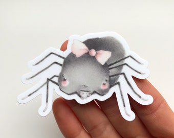 Last one! Sweet Spider, little critter tea party - vinyl sticker