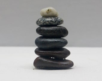 Small Lake Superior Stacked Rock #15 -  Rock Cairn - Beach Rock -  Inukshuk - Fairy Garden - Zen