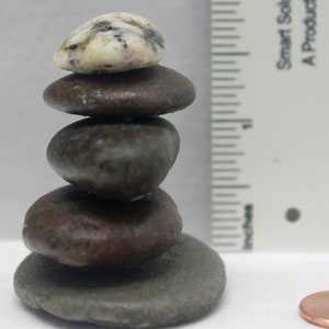 Small Lake Superior Stacked Rock 6 Rock Cairn Beach Rock Inukshuk Fairy Garden Zen image 4