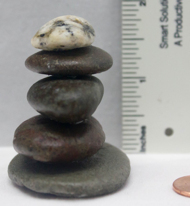 Small Lake Superior Stacked Rock 6 Rock Cairn Beach Rock Inukshuk Fairy Garden Zen image 4