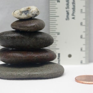 Small Lake Superior Stacked Rock 6 Rock Cairn Beach Rock Inukshuk Fairy Garden Zen image 1