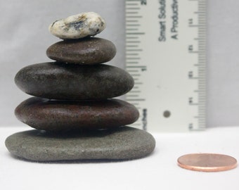 Small Lake Superior Stacked Rock #6 -  Rock Cairn - Beach Rock -  Inukshuk - Fairy Garden - Zen