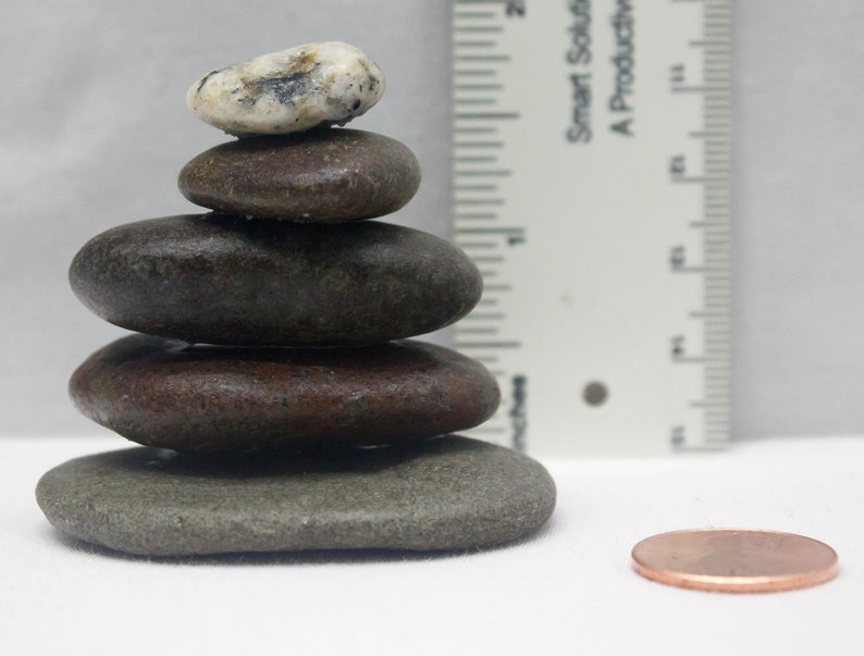 Small Lake Superior Stacked Rock 6 Rock Cairn Beach Rock Inukshuk Fairy Garden Zen image 1