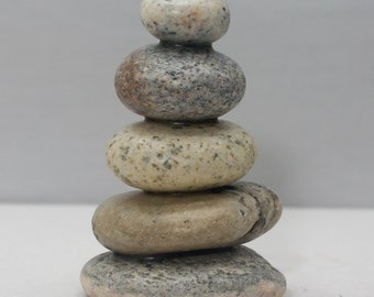 Medium Lake Superior Stacked Rock #4 -  Rock Cairn - Beach Rock -  Inukshuk - Fairy Garden - Zen