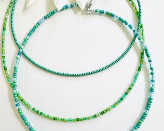 Dainty Beaded Choker, Beaded Chokers, Beaded Necklace, Tiny Seed Bead Choker, Beach Jewelry, Waterproof Choker, Boho Beaded Chokers