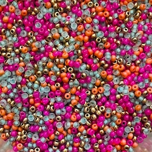 11/0 Miyuki Seed Beads.  Pink Lemonade Seed Beads, Seed Bead Supply, Pink Seed Beads, Beading Supplies, Jewelry Findings , Custom Mix