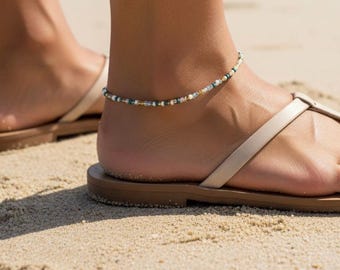 Beachy Beaded Anklets, Colorful Anklet Jewelry,