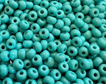 6/0 Miyuki Teal Seed Beads, Beads, Bead Supply, Seed Beads, Teal Blue Seed Beads