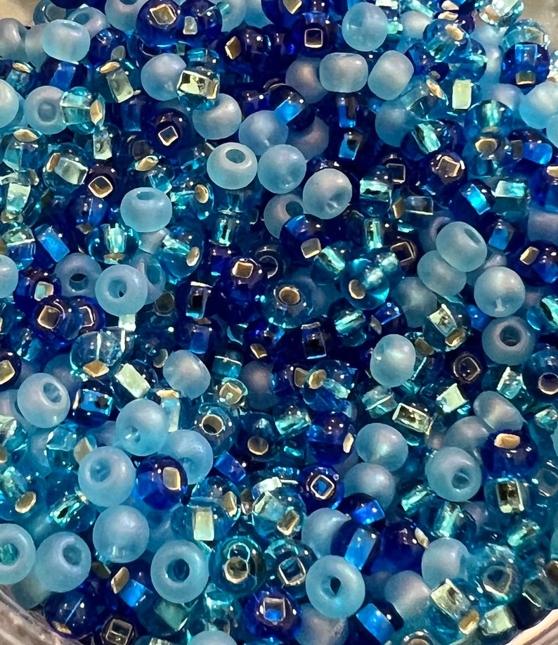 6/0 Miyuki New Wave Seed Beads Bead Supplies Deep Blue Seed Etsy