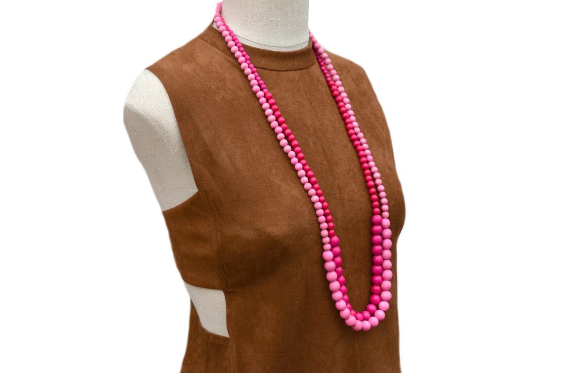 Long Yellow Necklace / Yellow Necklace / Long Yellow Bead Etsy