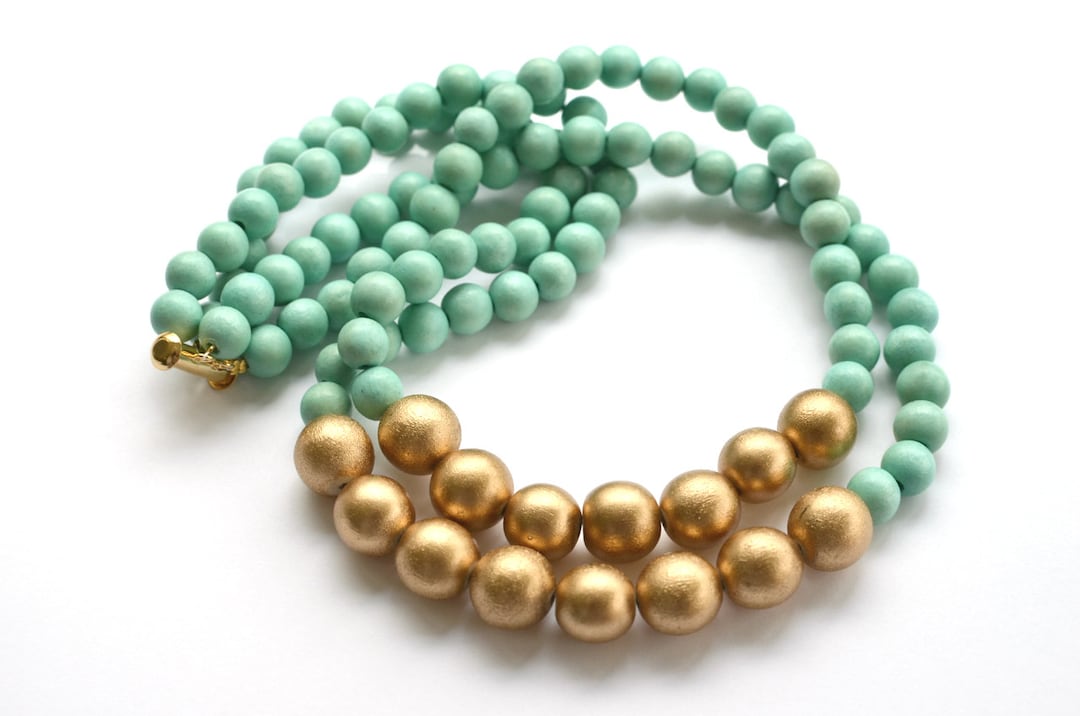 Mint Beaded Necklace main image 1