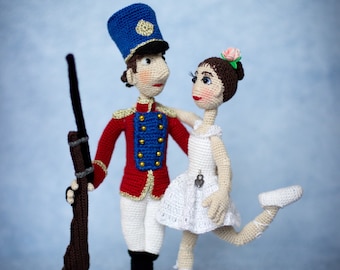 Soldier & Ballerina - Crochet Amigurumi toy Steadfast Tin Soldier PDF PATTERN