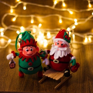 Santa Claus and Christmas Elf  - ToyMagic Сrochet Pattern [PDF instant download]
