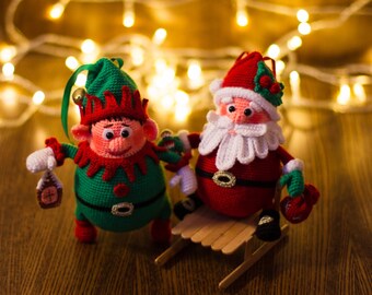 Santa Claus and Christmas Elf  - ToyMagic Сrochet Pattern [PDF instant download]