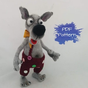 Wolf - Häkelanleitung, Amigurumi Spielzeug, PDF