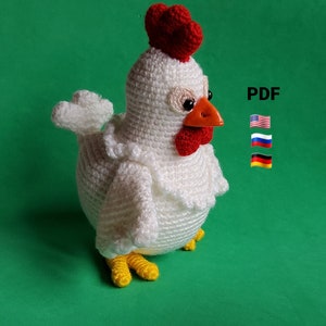 Egg Laying Hens ToyMagic. Chikens Egglaying Hens Eggs Crochet Pattern PDF Instant Download Amigurumi image 1