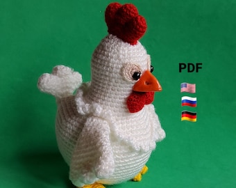 Poules pondeuses – ToyMagic. Poules Egglaying Poules Oeufs Crochet Pattern PDF Téléchargement instantané Amigurumi