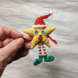 Stargirl Crochet Pattern PDF Amigurumi Christmas tree pendant image 6