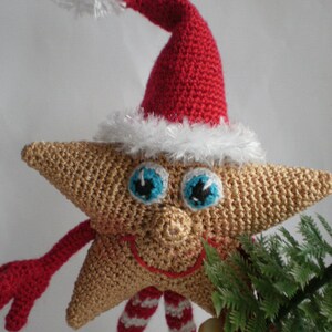 Stargirl Crochet Pattern PDF Amigurumi Christmas tree pendant image 3