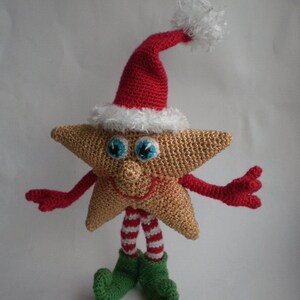 Stargirl Crochet Pattern PDF Amigurumi Christmas tree pendant image 4