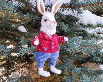 Rabbit - Crochet Christmas Ornament PDF PATTERN