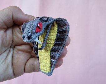 Cobra Head - Crochet Locket Snake DIY PDF Pattern