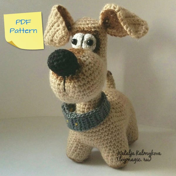 Dog BigNose  – ToyMagic. Dog Crochet Pattern PDF Instant Download Amigurumi