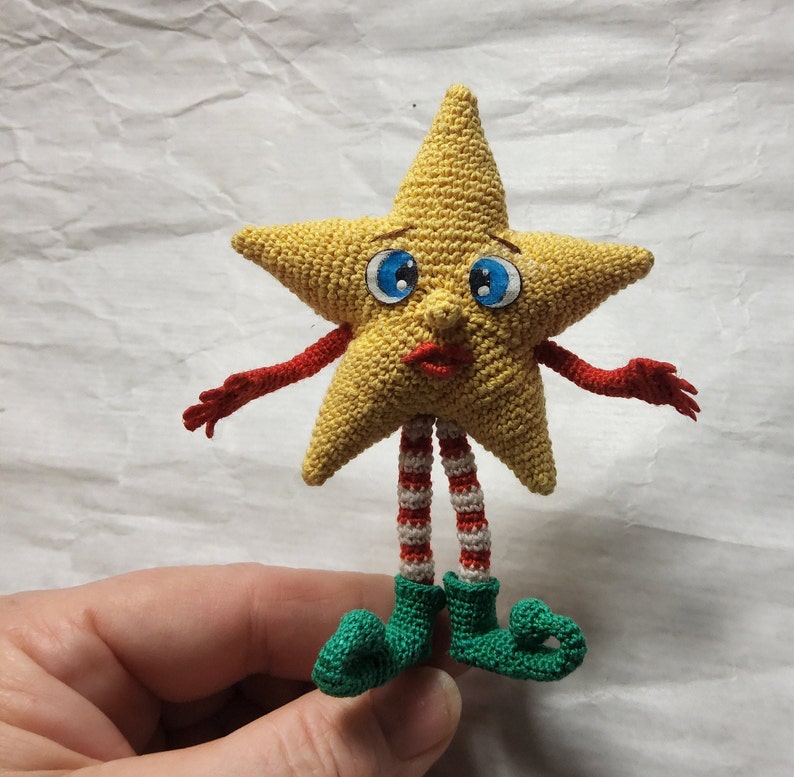 Stargirl Crochet Pattern PDF Amigurumi Christmas tree pendant image 7