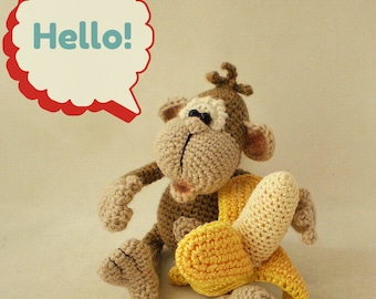 Monkey – Crochet Pattern by ToyMagic [PDF Instant Download Amigurumi Toy]