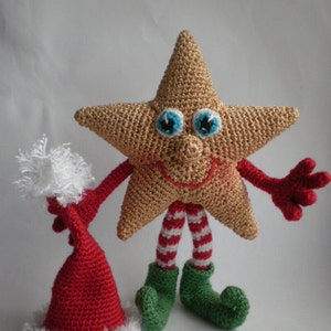 Stargirl Crochet Pattern PDF Amigurumi Christmas tree pendant image 1