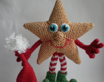 Stargirl – Crochet Pattern PDF Amigurumi Christmas tree pendant