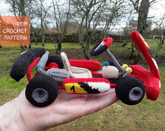 Karting Inspired by Racing Kart CROCHET PATTERN. PDF Amigurumi