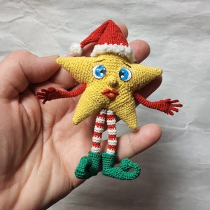 Stargirl Crochet Pattern PDF Amigurumi Christmas tree pendant image 8