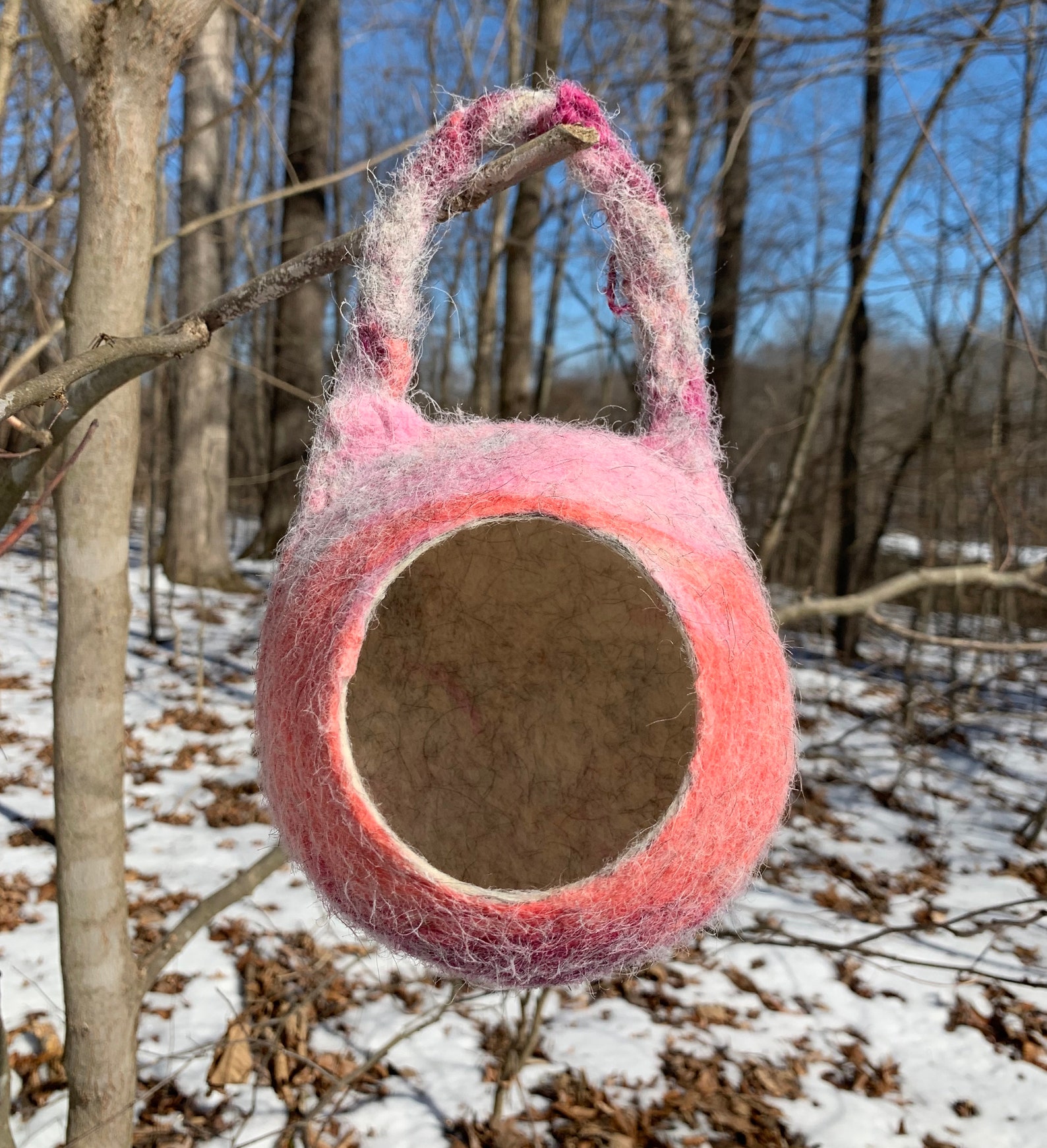 Bird Pods Birdhouse Felted Bird House Eco Friendly Wool Etsy