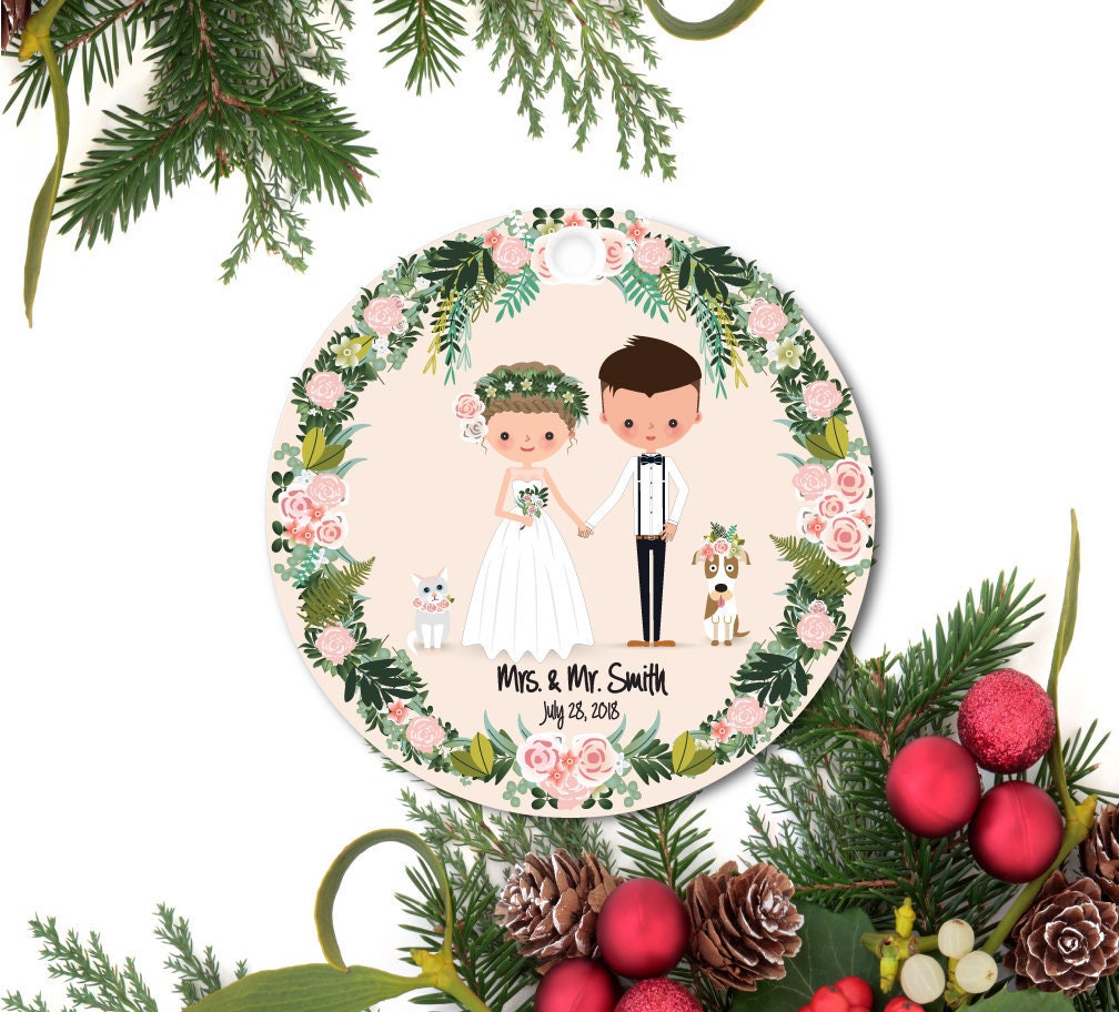 Our First Christmas Ornament Wedding Ornament Newylwed  Etsy