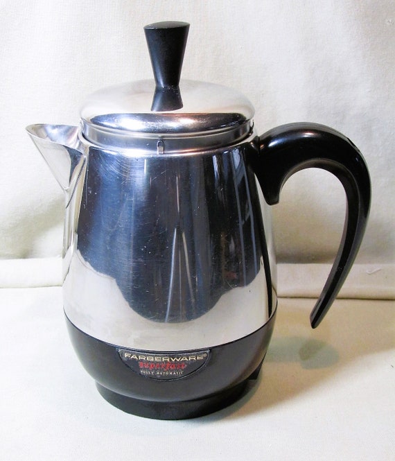 Refurbished  Restored Farberware 2 - 5 Cup Kidde Bronx  Model 134 Super Fast  Percolator