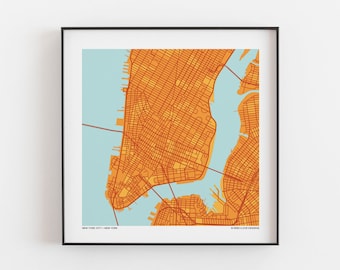 New York City NY - Map Print