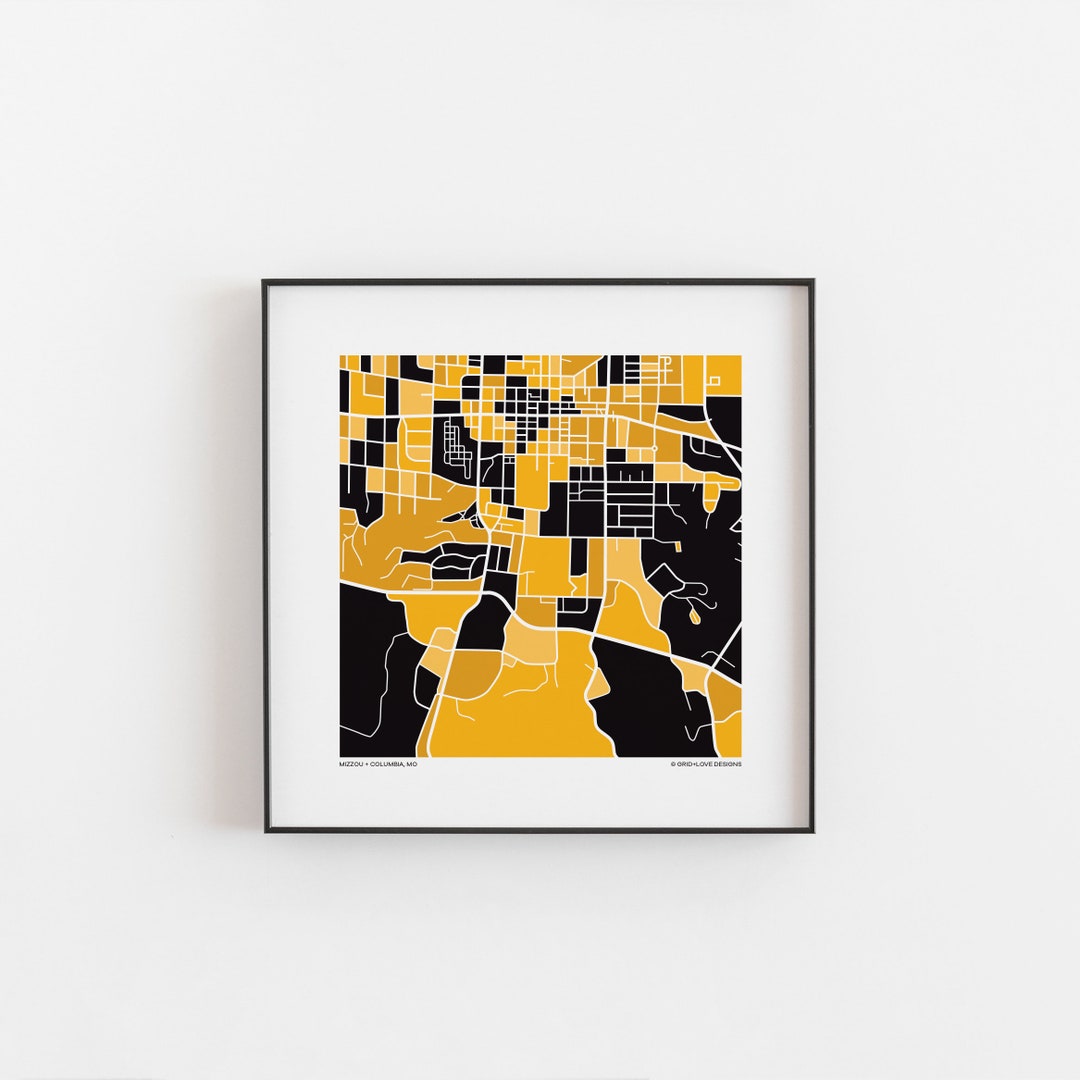 Mizzou | University of Missouri - Map Print - Etsy