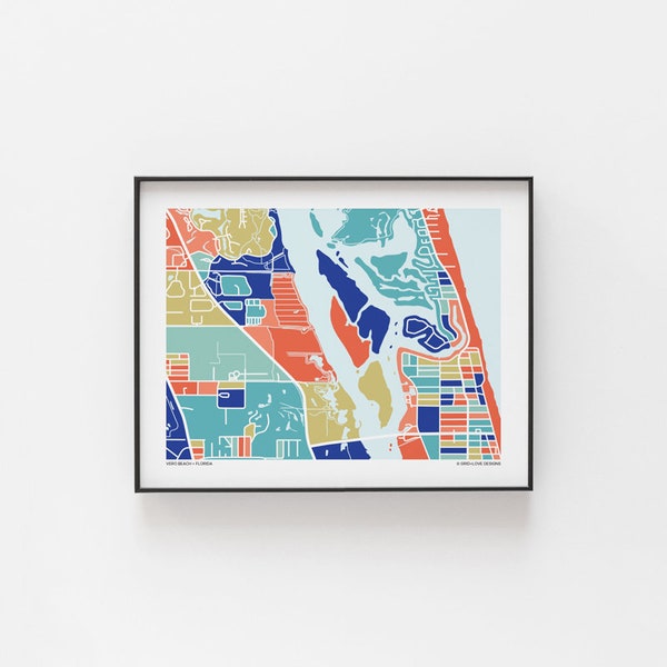 Vero Beach FL - Map Print