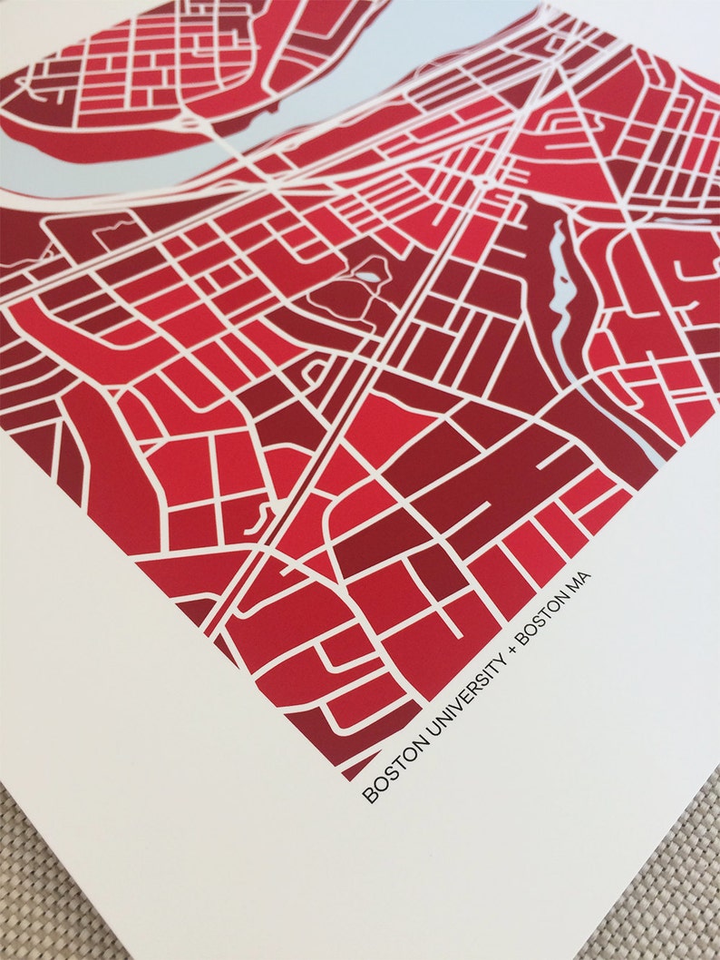 Boston University Map Print image 2